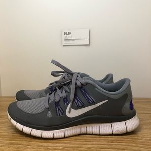 Grey and purple Nike free run 5.0 size 8 women’s